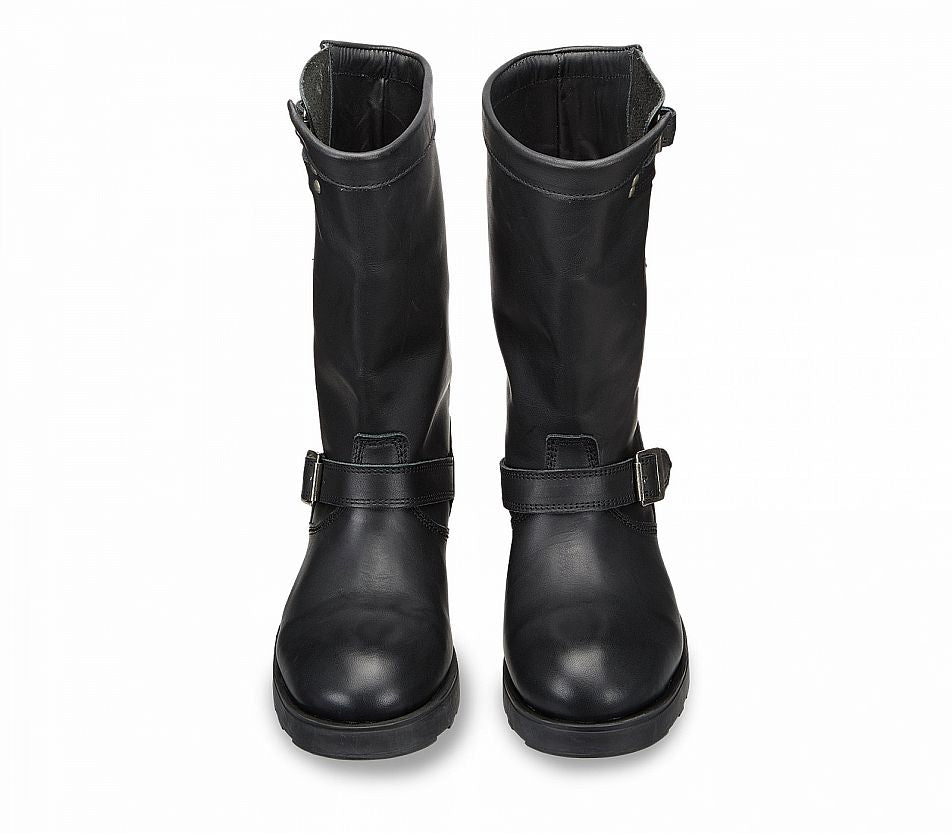 NEW BIKER 1001 BOOT W LEATHER BLACK