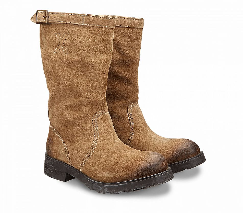 NEW BIKER 1005 BOOT W SUEDE TAUPE